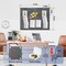 Black Cork Board, 12-Pack, 47"x35" Panels with Adhesive Tabs & Push Pins, Customizable Bulletin for Office, School, Home, Grey